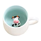 Tasse à café mignonne, Tasses en céramique de thé au lait Kawaii, Cadeau de tasse du matin animal 3D pour ...