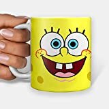 Tasse cadeau avec visage de Bob l'éponge - Mug humoristique - Tasse à café - Tasse à thé - Tasse ...