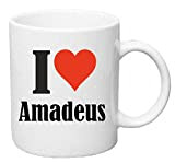 Tasse de Café .. Tasse à Thé … Coffee Mug I Love Amadeus ... Hauteur 9 cm de Diamètre 8 ...