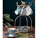 Tasse en céramique Luxe en porcelaine Tasse à café et soucoupe avec Porte-gobelet haut de gamme Creative English Afternoon Tea ...