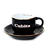 Tazas de cafe Cubita Lot de 6 petites tasses à expresso en céramique avec soucoupes assorties 85 ml