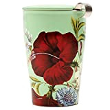 Tea Forté Kati Cup Fleur | Mug Tasse à Infuseur inox amovible | Porcelaine de qualité | 350 ml