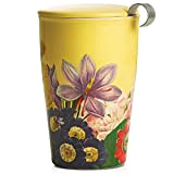 Tea Forte Kati Cup Soleil, Infuseur à Thé en Céramique avec Panier Infuseur et Couvercle pour Infuser le Thé en ...