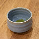 TEA SOUL, Bol en porcelaine Ru, Bol à Thé Matcha Japonais, Bleu, Capacité : 630 ML
