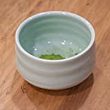 TEA SOUL, Bol en porcelaine Ru, Bol à Thé Matcha Japonais, Vert, Capacité : 630 ML