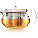 Teabloom Kyoto 2-in-1 Heat and Steep Tea Kettle / Tea Maker - Théière pour cuisinière et micro-ondes avec filtre à ...