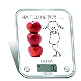 Tefal OPTISS Decor Haut Comme 3 Pommes Balance de Cuisine, Graduation de 5 kg/1 g, Fonctions Liquide-Tare BC5134V0
