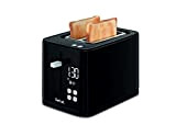 TEFAL SMART N' LIGHT Grille-pain toaster noir 2 Fentes extra large Thermostat réglable 7 Positions Affichage digital Favoris Arrêt Décongelation ...