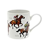 The Leonardo Collection Winning Post Tasse Windsor en porcelaine fine, motif course de chevaux, chevaux célèbres et jockeys, tasse parfaite ...