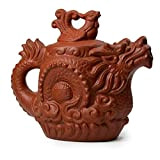 Théière chinoise Yixing Dragon Phoenix Zisha Gongfu Théière Rouge pour thé en vrac 510,3 g