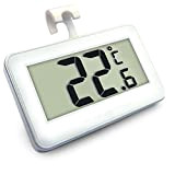 Thermomètre Numérique pour Réfrigérateur, Mini Digital LCD Thermomètre, Température -20 à 60°C, Écran ACL Facile à Lire, Fonction d'Enregistrement Max ...