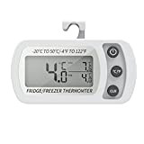 Thermomètre numérique pour réfrigérateur, thermomètre étanche pour congélateur avec crochet, affichage ACL facile à lire, fonction d'enregistrement Max/Min, idéal pour ...