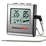 ThermoPro TP16 Thermometre Cuisine pour Viande Numérique avec Large Écran LCD pour Fumoir Four Cuisine Friandises Barbecue Grill Thermomètre avec ...