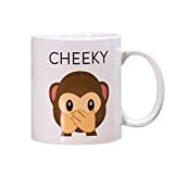 thumbs Up! - Cheeky Mug - Tasse Céramique avec l'emoji "Cheeky = Culotté" - blanc - 350ml - 1001804