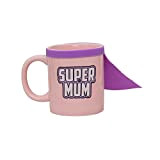 thumbs Up! - Super Mum Mug - Tasse Céramique avec une cape de super-héro - rose / violet - 350ml ...