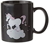 thumbs Up! - Unicorn Heat Change Mug - Tasse Céramique du changement de couleur - design d'une licorne - noir ...