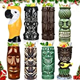 Tiki Mugs Lot de 8 mugs en céramique style hawaïen exotique mignon tropical cadeau