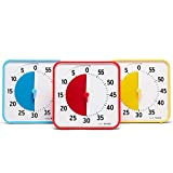 TIME TIMER Classroom Set Couleurs Primaires Minuterie Visuelle 60Min Cartes D'Activité Effaçables Sec Salle Classe Centres d'apprentissage/Horloge Bureau Lot 3 ...