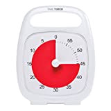 Time Timer PLUS 60 Minute Minuterie analogique visuelle (blanche) signal en option (molette de contrôle du volume) Pas de coche ...
