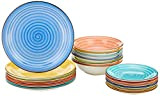 Tognana Service de table 18 pièces Art & Pepper, Stoneware, multicolore