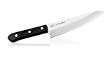 Tojiro Western Knife - Couteau japonais de cuisine, avec lame en acier carbone VG10 3 couches très aiguisée, manche en bois ...