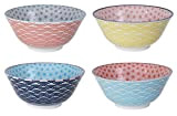 TOKYO DESIGN Star Wave Japan Lot de 4 bols multicolores Ø 15 cm, env. 500 ml, porcelaine asiatique – Design ...