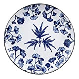 TOKYO design studio Assiette bleu/blanc érable - Flora Japonica - 25,7 x 3 cm
