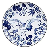 TOKYO design studio Assiette bleue/blanche grue - Flora Japonica - 25,7 x 3 cm