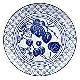 TOKYO design studio Assiette Lierre Bleu/Blanc - Flora Japonica - 25,7 x 3 cm