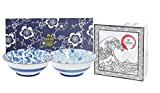TOKYO design studio Mixed Bowls Lot de 2 bols bleu et blanc Ø 19 cm env. 900 ml en porcelaine ...