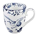 TOKYO design studio Mug grue bleu/blanc - Flora Japonica - 8,5 x 10,2 cm 380 ml