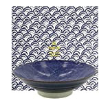 TOKYO design studio Seigaiha Bol Bleu Ø 24,5 cm Hauteur 7,5 cm Environ 1400 ml Porcelaine asiatique Design japonais avec ...