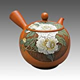 TOKYO MATCHA SELECTION - Tokoname Shudei Kyusu teapot - KODOH - White Camellia 350cc/ml - ceramic fine mesh with wooden ...
