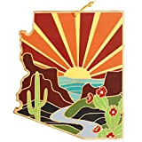 Totally Bamboo Summer Stokes Planche à découper en forme d'Arizona et plateau de service à charcuterie avec illustration de l'État ...