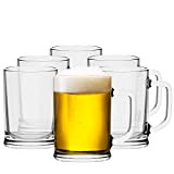 TREND FOR HOME Verre à Bière avec Poignée Confortable Chope de Bière 500 ml | Lot de 6 | Pinte ...