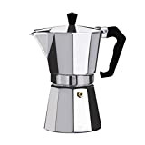 Triamisu Cafetière en Aluminium Mocha Espresso Percolator Pot Cafetière Moka Pot Espresso Shot Maker Machine à Expresso - Argent 1 ...