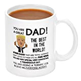 Trump Dad Tasse à café Inscription Great Dad Father's Day for Dad from Daughter Kids Son Donald Trump Mug humoristique ...