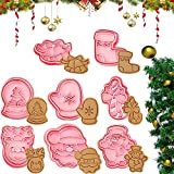 Tuofang Lot de 8 Emporte-Pièces pour Biscuits de Noël, 3D Moule Biscuit Plastique, Noël Moule à Biscuit pour Enfants, pour ...