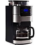 Ultratec Cafetière / machine à café avec mécanisme de broyage et fonction minuterie, cafetière automatique avec carafe en verre et ...