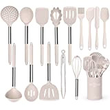 Umite Chef Ensemble d'ustensiles de cuisine en acier inoxydable - Antiadhésifs - Ensemble de spatules - 15 pièces - gadgets ...