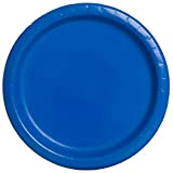 Unique Party- Assiettes en Carton Écologiques-18 cm-Couleur Bleu Roi-Paquet de 20, 31474EU, Royal Blue