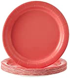Unique Party- Assiettes en Carton Écologiques-18 cm-Couleur Rouge-Paquet de 20, 31454EU, Rose