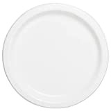 Unique Party- Assiettes en Carton Écologiques-23 cm-Couleur Blanche-Paquet de 16, 31056EU, White