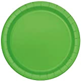 Unique Party- Assiettes en Carton Écologiques-23 cm-Couleur Vert Citron-Paquet de 16, 31433EU, Lime Green