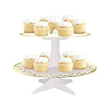 Unique Party- Support à Cupcakes-Design Confetti Or, 73989, Gold, Taille Unique