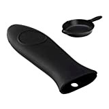 UPKOCH Silicone Hot Handle Holder for Cast Iron Skillets Frying Pans Griddles Cookware (Black)