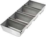 USA PAN Bakeware Strapped Mini Loaf Pan, 4 Loaves, Nonstick & Quick Release Coating, Made in The USA from Aluminized ...
