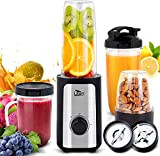 Uten Blender Smoothie 1.25L,380W Mini Blender, Mixeur Blender pour Milk-Shake, Jus de Fruits et Légumes, Blender Portable pour Sport, Voyage ...