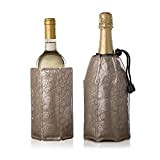 Vacu Vin 3887560 Rapid Ice Refroidisseur pour bouteille de vin et champagne Argenté Décor Platinum
