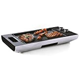 Venga! Teppanyaki Plancha Grill, Température Ajustable, Design Moderne, 1600 W, Noir/Blanc, VG GR 3010